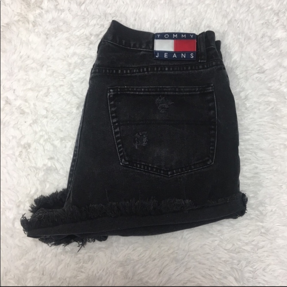 ❌SOLD❌ Vintage Tommy Distressed Cut Off Shor : B:7 - Picture 2 of 7